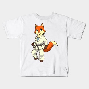 Comic fox does judo Kids T-Shirt